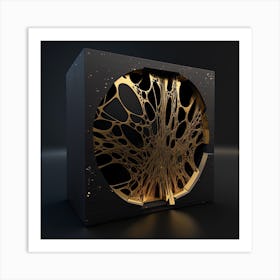 Gold Leaf 3d Print Art Print