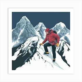 Mountain Climber Art Print