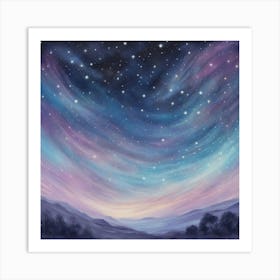 Starry Night Sky 2 Art Print