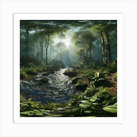 Forest In The Sun Art Print