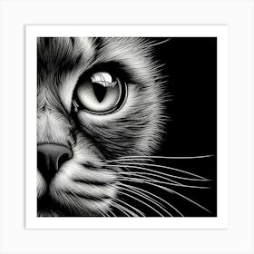 Cat'S Face Art Print