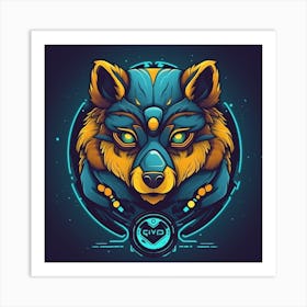 Futuristic Wolf Art Print