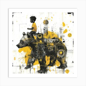 Bear Rider 1 Art Print