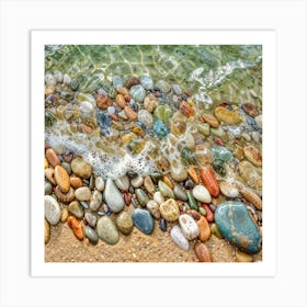 Pebbles On The Beach Art Print