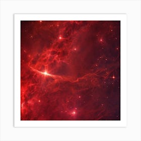 Red Nebula Art Print