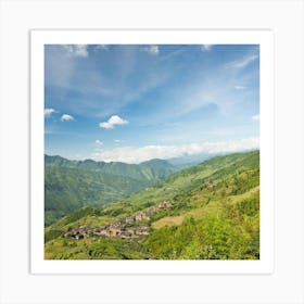 Village In The Mountains 3 Art Print