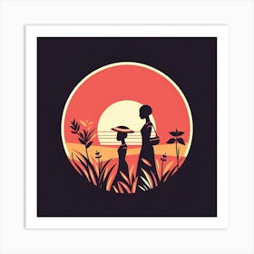 Sunset Silhouette 10 Art Print