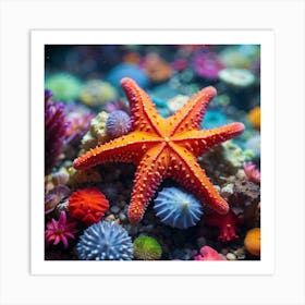 Starfish In The Sea Art Print