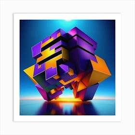 Cube Borg Art Print