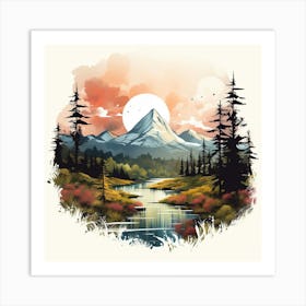 Landscape Painting Art Print