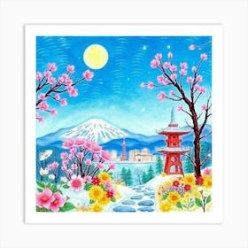 Beautiful Cherry Blossoms 3 Art Print