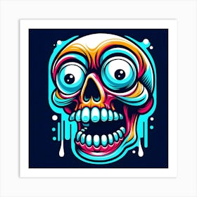 Colorful Skull 2 Art Print