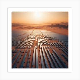 Solar Power Plant In The Desert Art Print