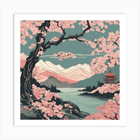 Japanese Cherry Blossoms Art Print