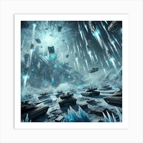 A Futuristic Sci Fi Depiction Of Massive Area Dama Art Print