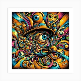 A Psychedelic Artwork In The Style Of Salvador Dali 3 Art Print