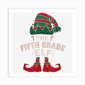 The Fifth Grade Elf Cute Ugly Christmas Sweater Family Art Print