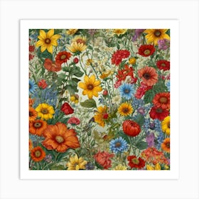 Wild flowers Art Print