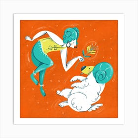 Aries Zodiac Love Art Print