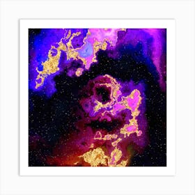 100 Nebulas in Space with Stars Abstract n.039 Art Print