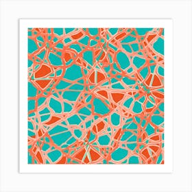 Abstract Pattern Art Inspired By The Dynamic Spirit Of Miami's Streets, Miami murals abstract art, 104 Art Print