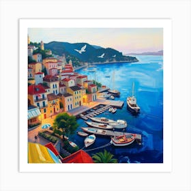 Italian Seaside Town Art Print