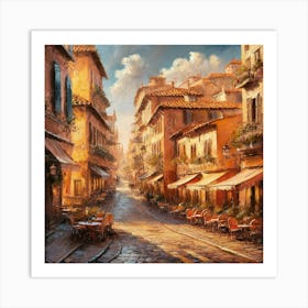 Italian Cafe Street Art Print