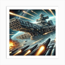 Projectile Weapons Vanguard Class Battleship Converted Art Print