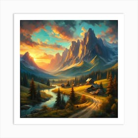 Mountain Landscape 19 Art Print