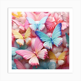 Colorful Butterflies 27 Art Print