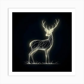 Deer In The Grass 2 Art Print