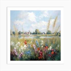 Wildflowers In The Meadow At Bisham Art Print