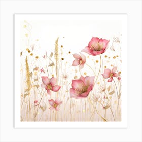 Pink Flowers Art Print