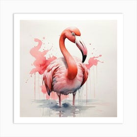 Pink Flamingo Art Print