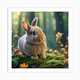 Rabbit In The Forest 62 Art Print