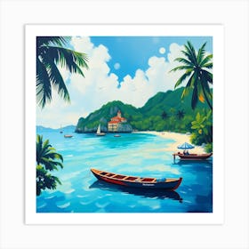 Beach Scene Art Print