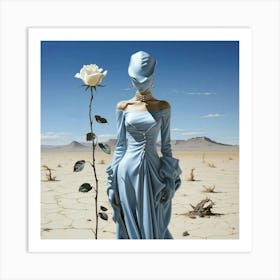 'The Woman In The Desert' Art Print