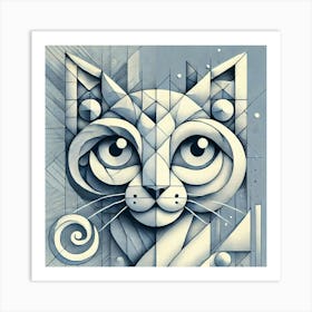 Starbrick City Cat Art Print