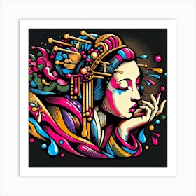 Japan Geisha Visual 4 Art Print