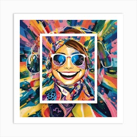 A Vibrant And Expressive Illustration Of A Smiling Btcslrlzth Tyjplb5zwka X2gkk69rcuqvgfmzpotpq Art Print