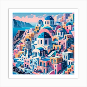 Santorini Island Art Print