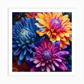 Chrysanthemums Art Print