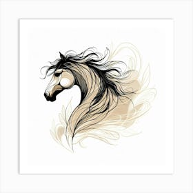 Creative Horse Beauty Illustration Nr 167 Art Print