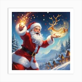 Albedobase Xl A Vibrant And Dynamic Portrayal Of Santa Claus B 0 (2) Art Print