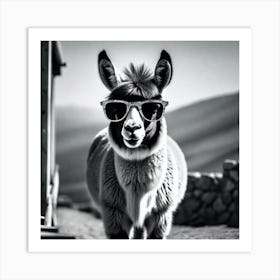 Llama In Sunglasses 7 Art Print