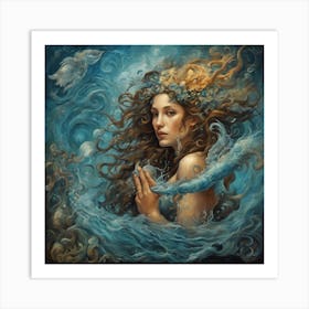 Aquarius the water bearer Art Print