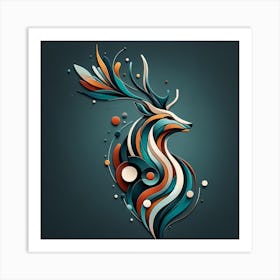 Abstract Deer 2 Art Print