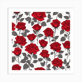 Red Roses 7 Art Print