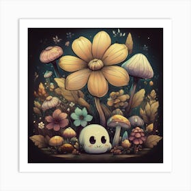 Haunted garden Art Print