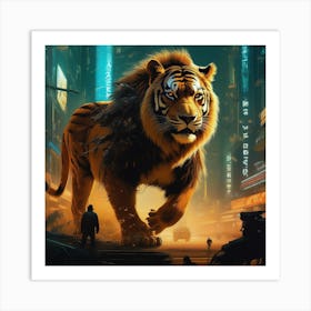 Steven Spielbergs Cinematic Vision Features Lions Tigers And Bears In An Epic Movie Scene Brough 852796212 Art Print